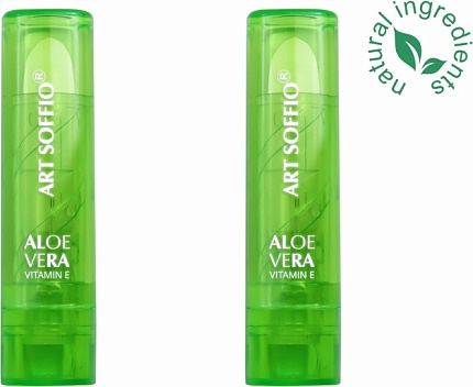Бальзам для губ Art soffio Aloe 2 штуки
